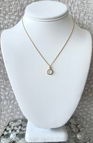 18K Gold Dipped Crystal Pendent Necklace