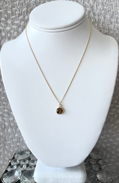 18K Gold Dipped Crystal Pendent Necklace