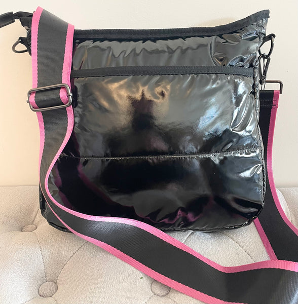 Large Shiny Cross Body Bag