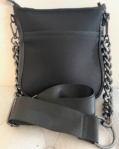 Medium Cross Body Neoprene Bag With Chain