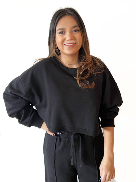 Cropped Dolman Sweatshirt