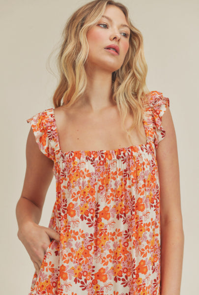 Floral Trapeze Dress